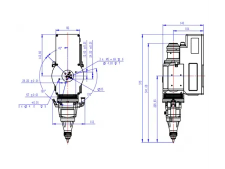 Testa di taglio laser robotizzata 3D da 3 kW