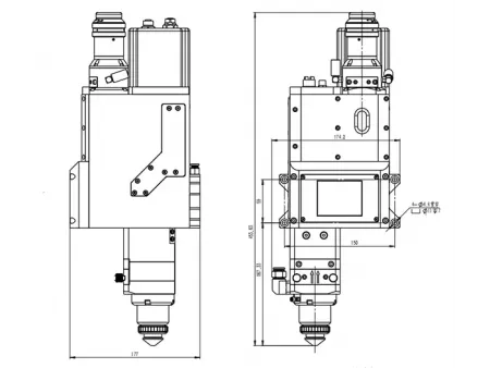 Testa di taglio laser con scanner da 4 kW