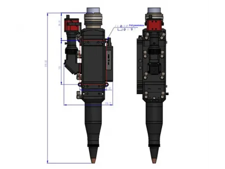 Testa di saldatura laser da 15 kW con monitoraggio della temperatura