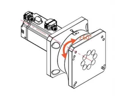 Asse rotante per testa di taglio laser per tubi
