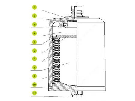 Accumulatore a soffietto metallico